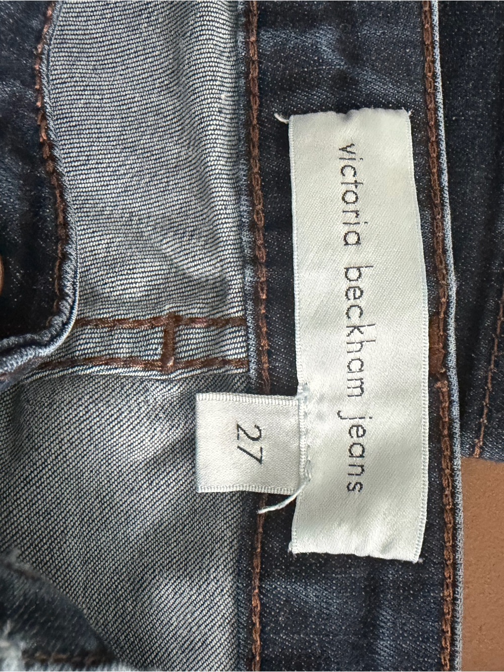 Victoria Beckham Dark Indigo Straight Jeans - Blue